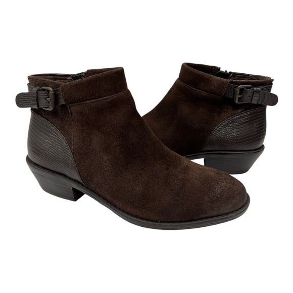 SOFFT ANKLE BOOTS VASANTI COFFEE SUEDE Zip Boots Brown size 6.5 M - Picture 6 of 11